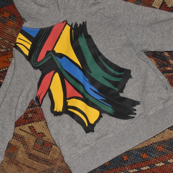 Stella McCartney Kids Soft Gray Hooded Sweatshirt Size 2 - Picture 3 of 7